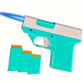 Windproof Adjustable Flame Lighter - Portable Liquid Gas Filling Igniter, Zinc Alloy Shell (Option: Green)