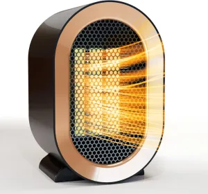 Electric Space Heater - 1200W Energy-Efficient Heater For Indoor Use. (Option: Black)