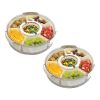 2Pcs Divided Serving Tray
