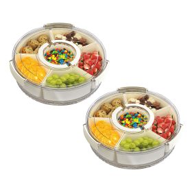 2Pcs Divided Serving Tray (Option: 2PcsDividServingTrayS)