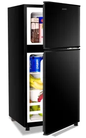 3.5Cu.Ft Compact Refrigerator With Freezer (Option: Black)