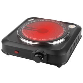 Electric Infrared Single Burner Portable Heating Hot Plate (Option: Black)
